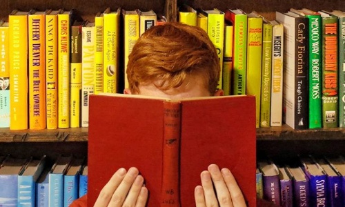 child reading books